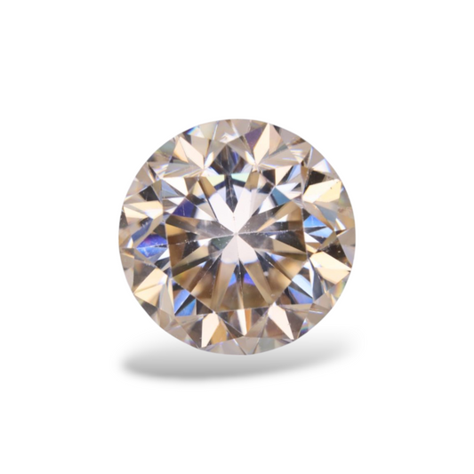 Champagne Moissanite Round  8.42 Carats 13mm
