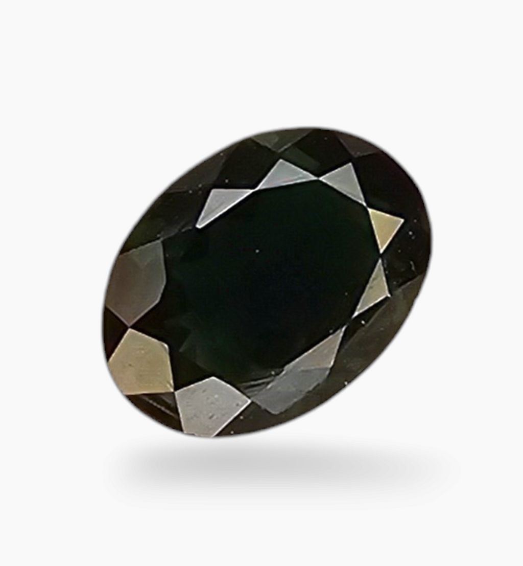 Natural Chrome Diopside Stone From Africa in Oval Shape 0.86 Carats Size 8x6mm