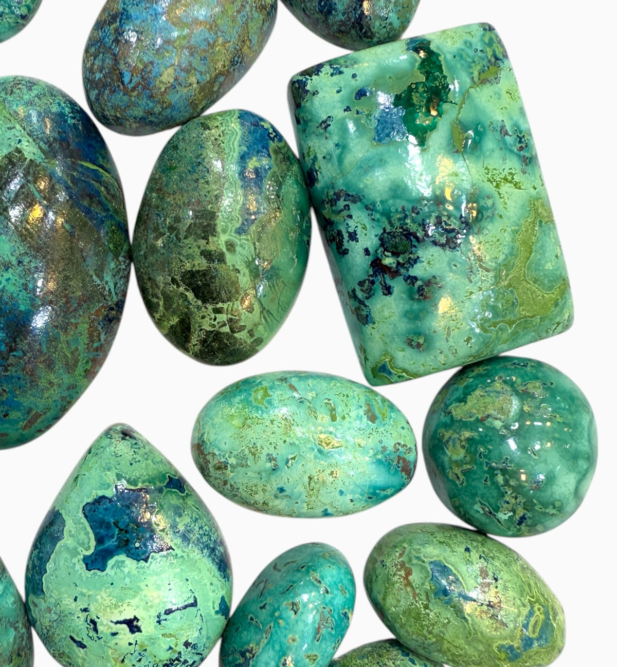 Chrysocolla Stone Cabochon Lot From 10 - 60 Carats