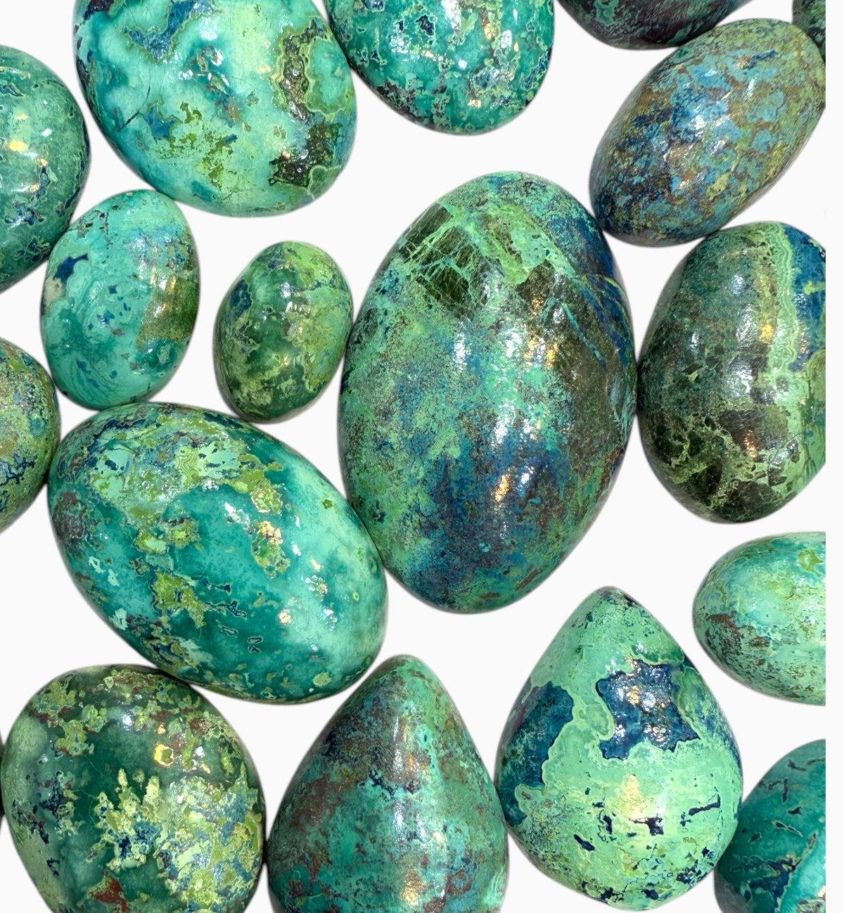 Chrysocolla Stone Cabochon Lot From 10 - 60 Carats