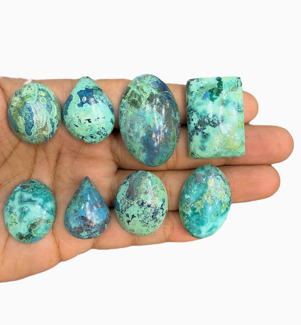 Chrysocolla Stone Cabochon Lot From 10 - 60 Carats