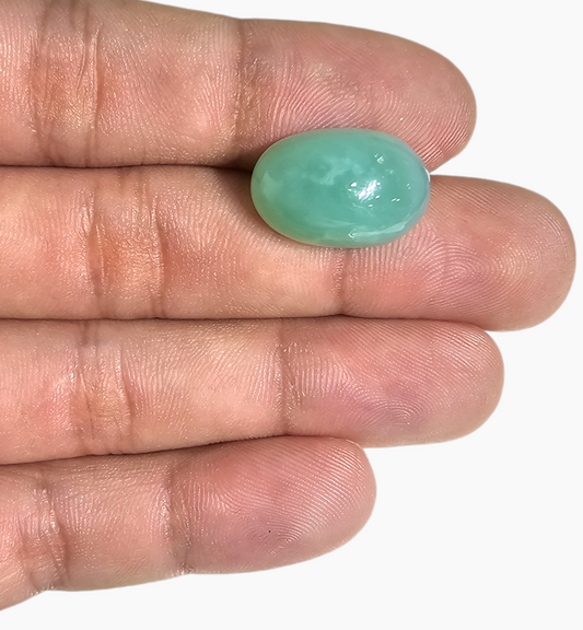 Natural Chrysoprase Stone 14.31 Carats Size 19x13mm