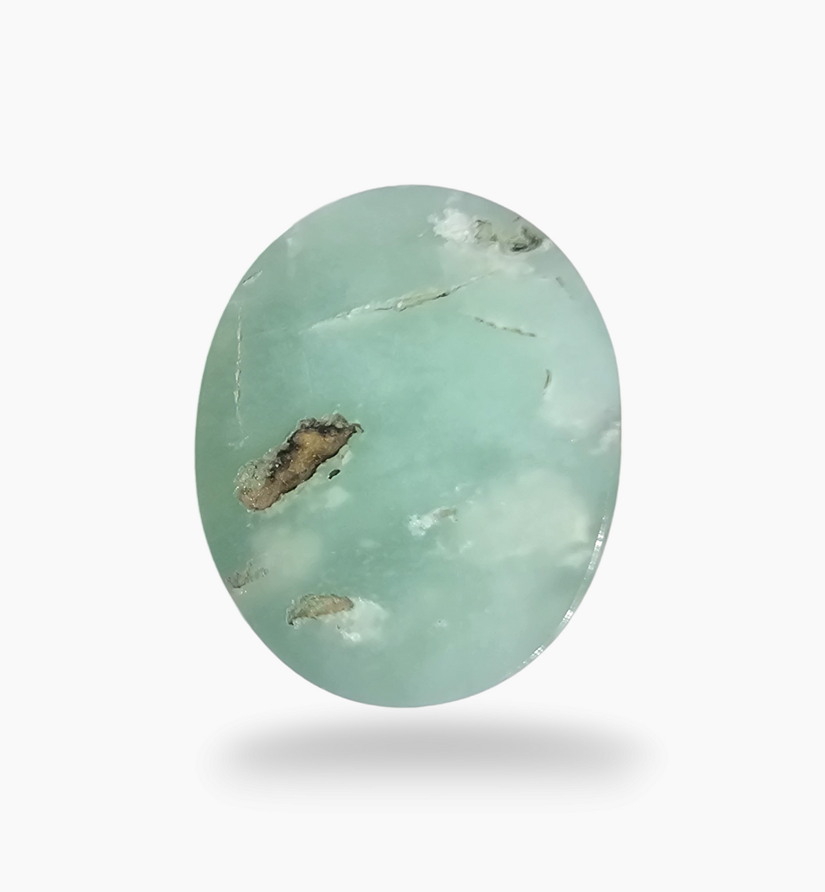 Natural Chrysoprase Stone 21.67 Carats Size 20x16mm