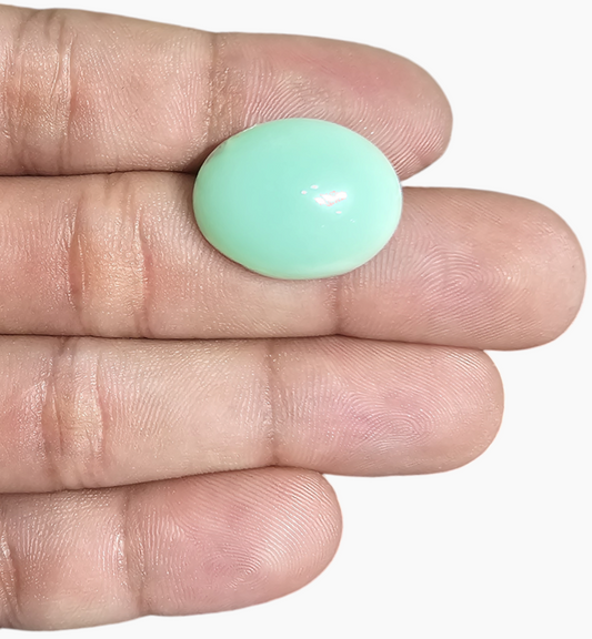 Natural Chrysoprase Stone 23.48 Carats Size 20.5x17.5mm