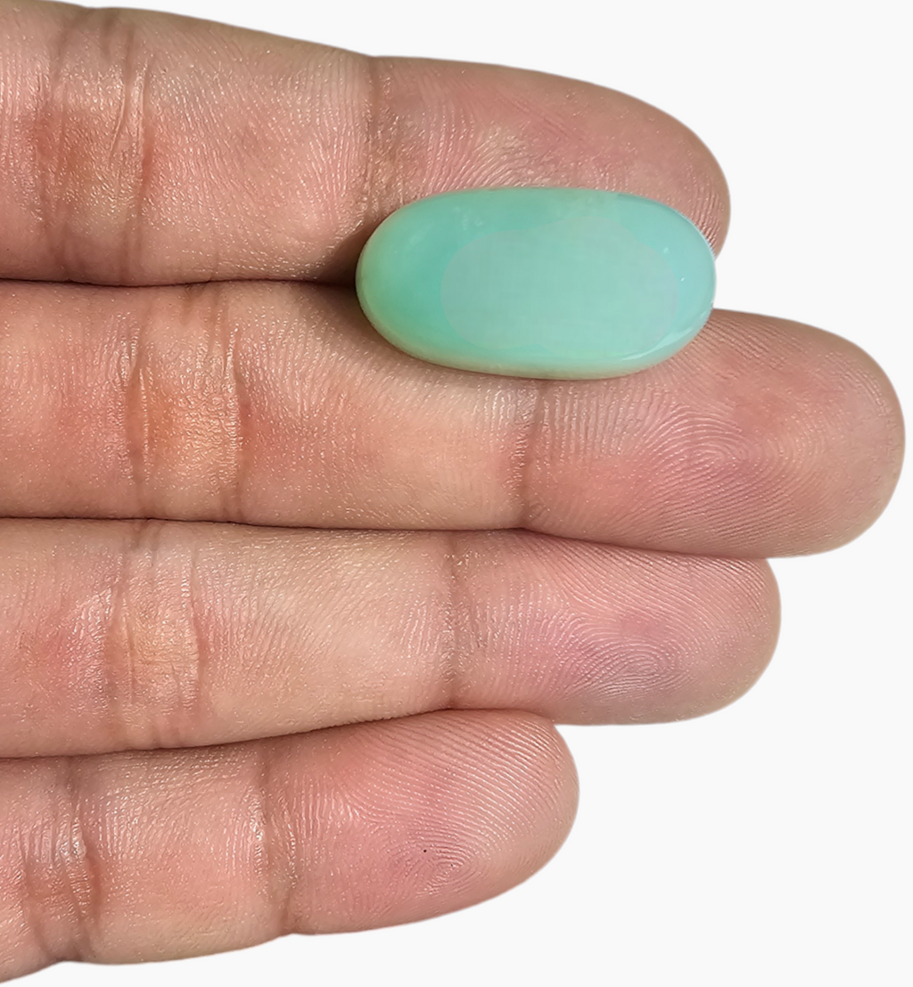 Natural Chrysoprase Stone 26.65 Carats Size 25x13mm