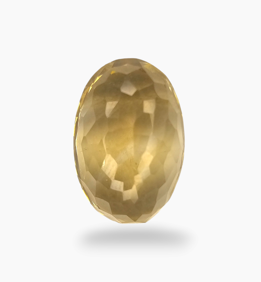 Natural Citrine Stone 14.94 Carats Oval Shape Size 19.2X12.8mm