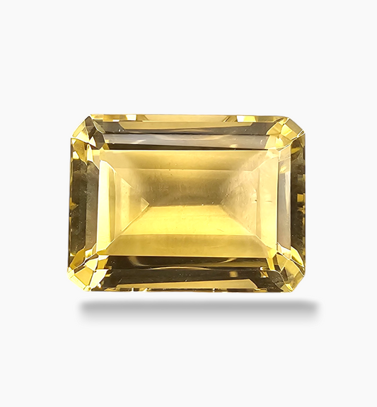 Natural Citrine Rock 12.17 Carats Emerald Cut Shape Size 16.2x12mm