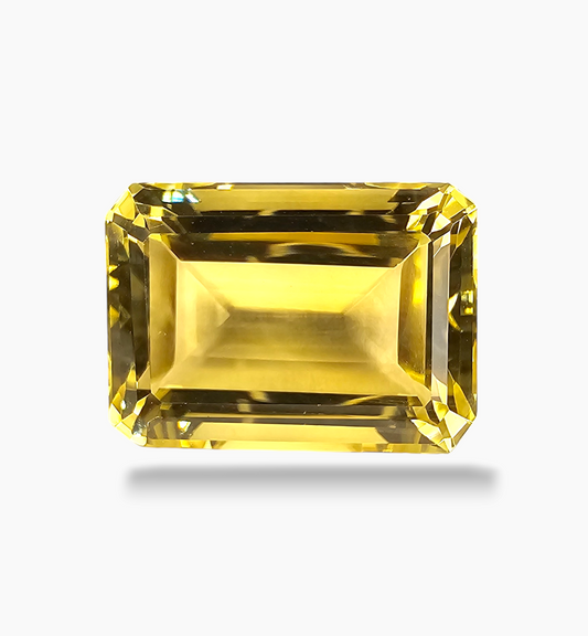 Natural Citrine Stone 15.92 Carats Emerald Cut Shape Size 18x13mm