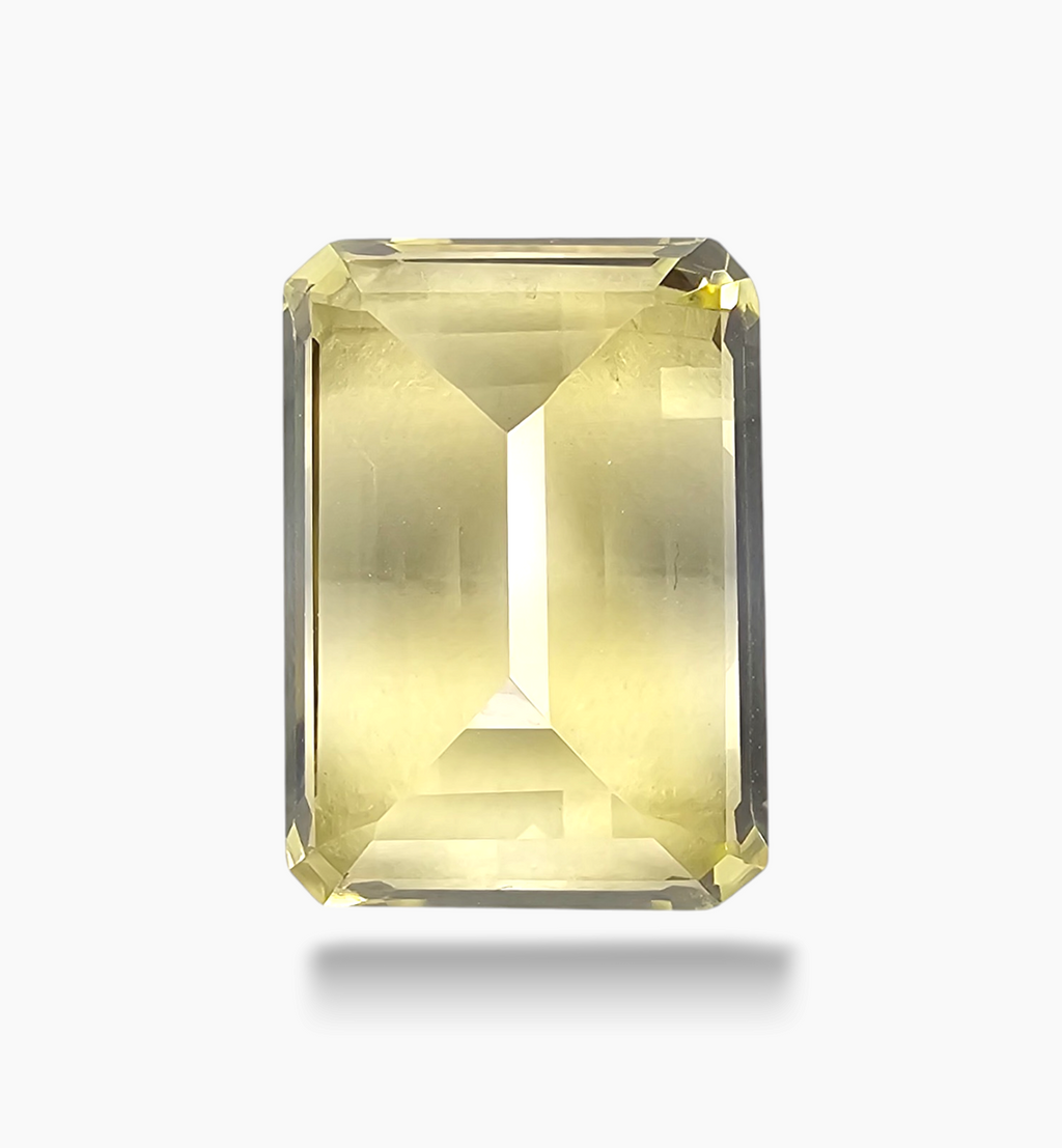 Natural Citrine Stone 15.92 Carats Emerald Cut Shape Size 18x13mm