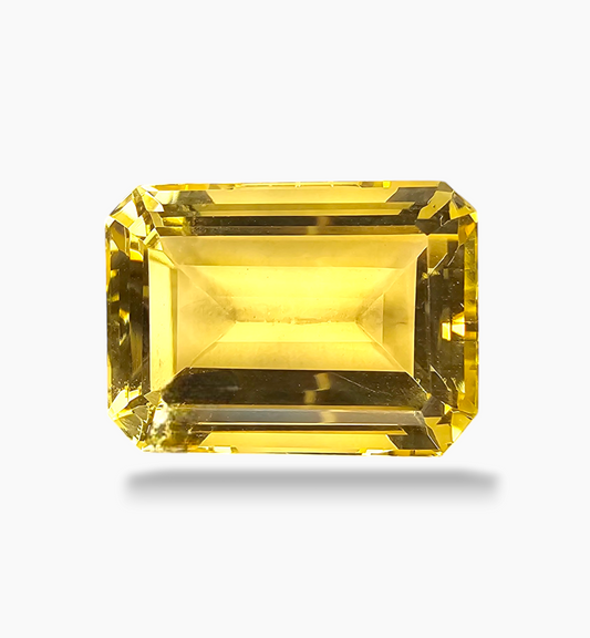 Natural Citrine Stone 15.97 Carats Emerald Cut Shape Size 18x13mm