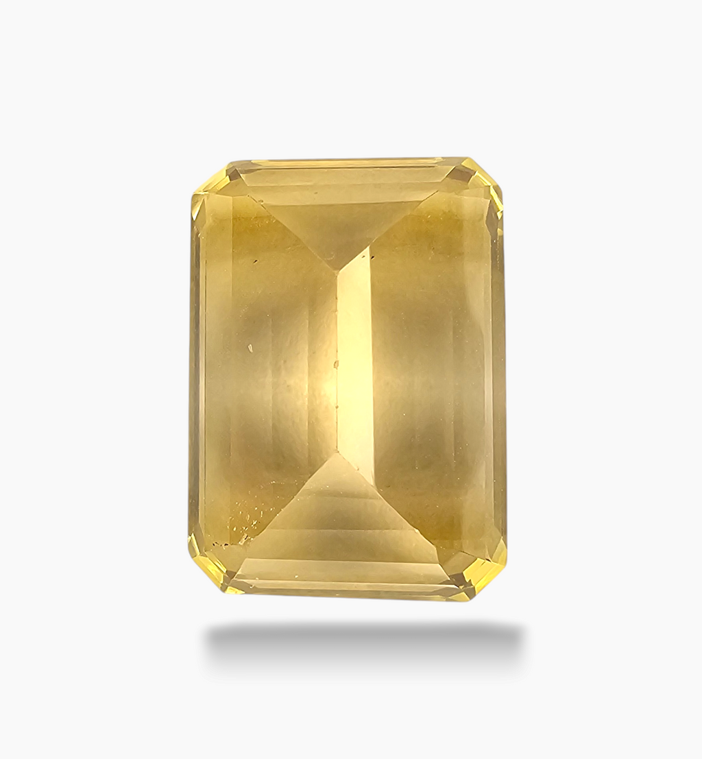 Natural Citrine Stone 15.97 Carats Emerald Cut Shape Size 18x13mm