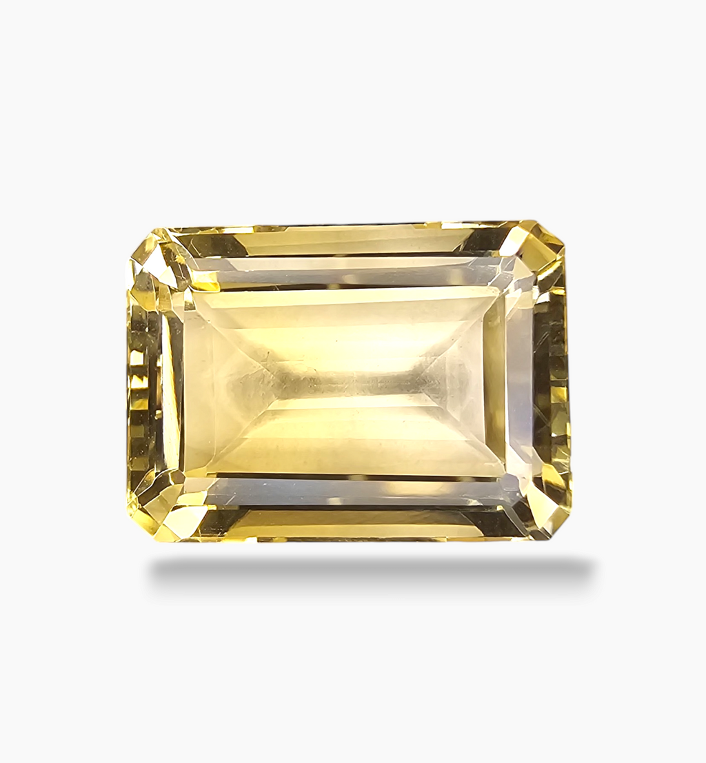 Natural Citrine Stone 16.55 Carats Emerald Cut Shape Size 18x13mm