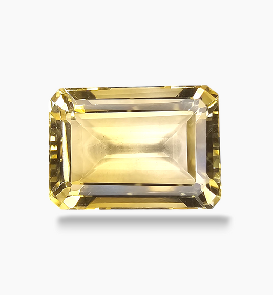 Natural Citrine Stone 16.55 Carats Emerald Cut Shape Size 18x13mm