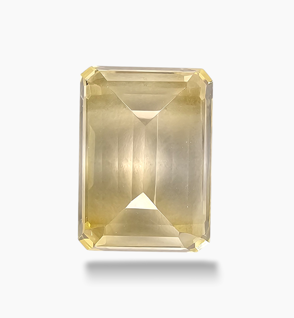 Natural Citrine Stone 16.55 Carats Emerald Cut Shape Size 18x13mm