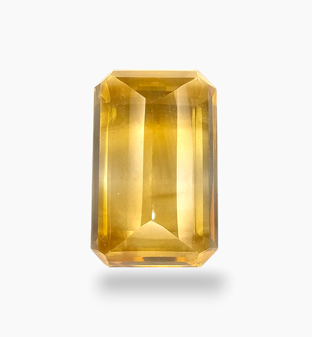 Natural Citrine Crystal 16.58 Carats Emerald Cut Shape Size 21x13.2mm