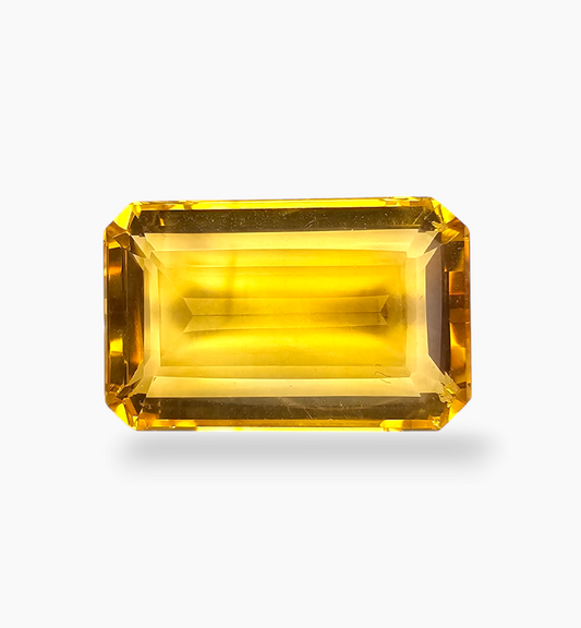 Natural Citrine Crystal 16.58 Carats Emerald Cut Shape Size 21x13.2mm