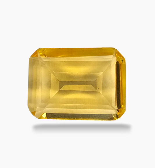 Natural Citrine Stone 16.77 Carats Emerald Cut Shape Size 15.8x11.6mm