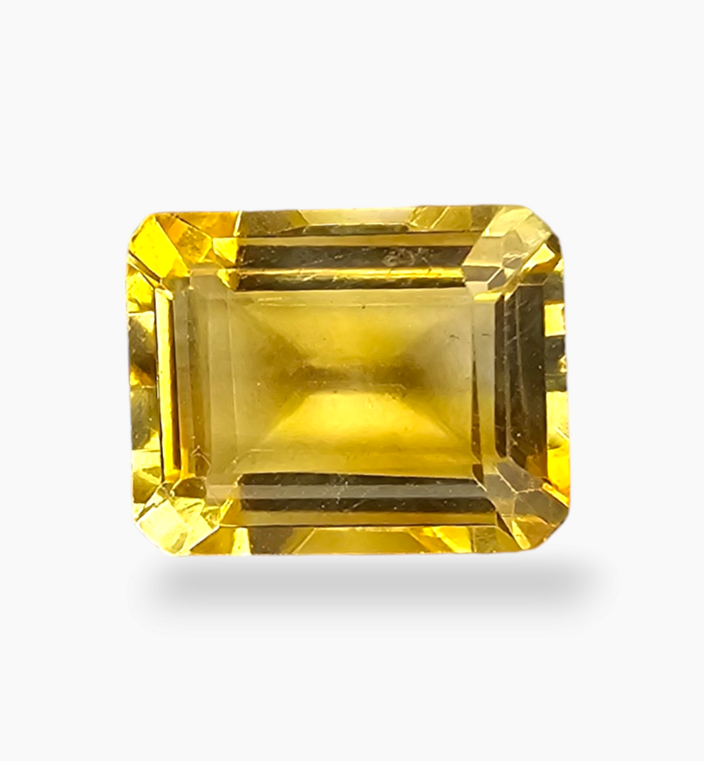 Natural Citrine Crystal 2.28 Carats Emerald Cut Shape Size 9.1x7.1mm