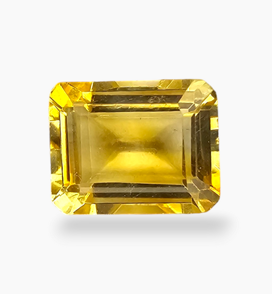 Natural Citrine Crystal 2.28 Carats Emerald Cut Shape Size 9.1x7.1mm