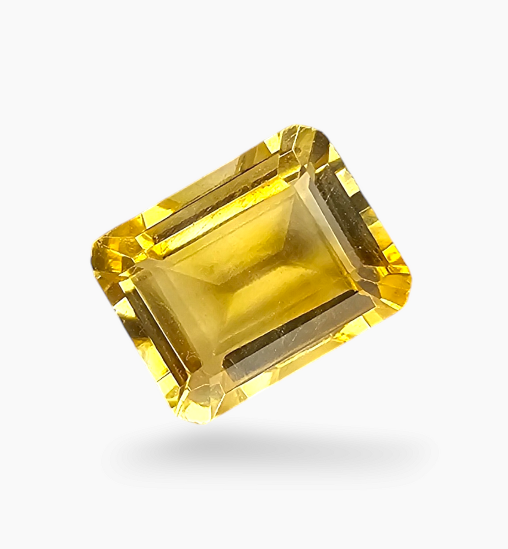 Natural Citrine Crystal 2.28 Carats Emerald Cut Shape Size 9.1x7.1mm