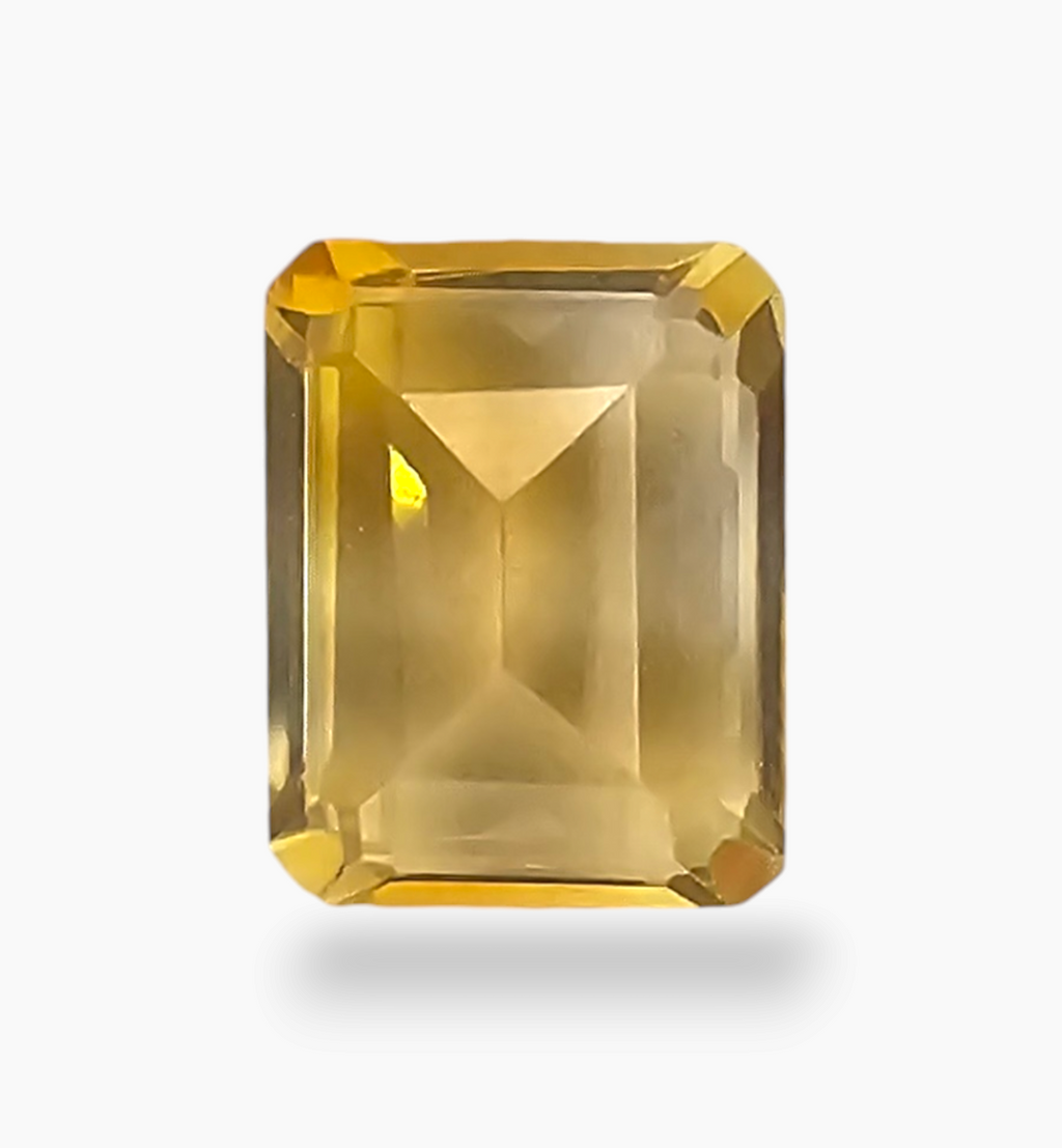 Natural Citrine Crystal 2.28 Carats Emerald Cut Shape Size 9.1x7.1mm
