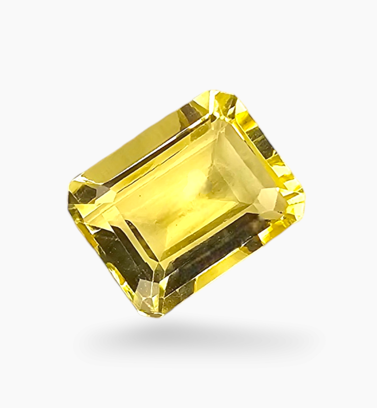 Natural Citrine Crystal 2.46 Carats Emerald Cut Shape Size 9.1x7.1mm