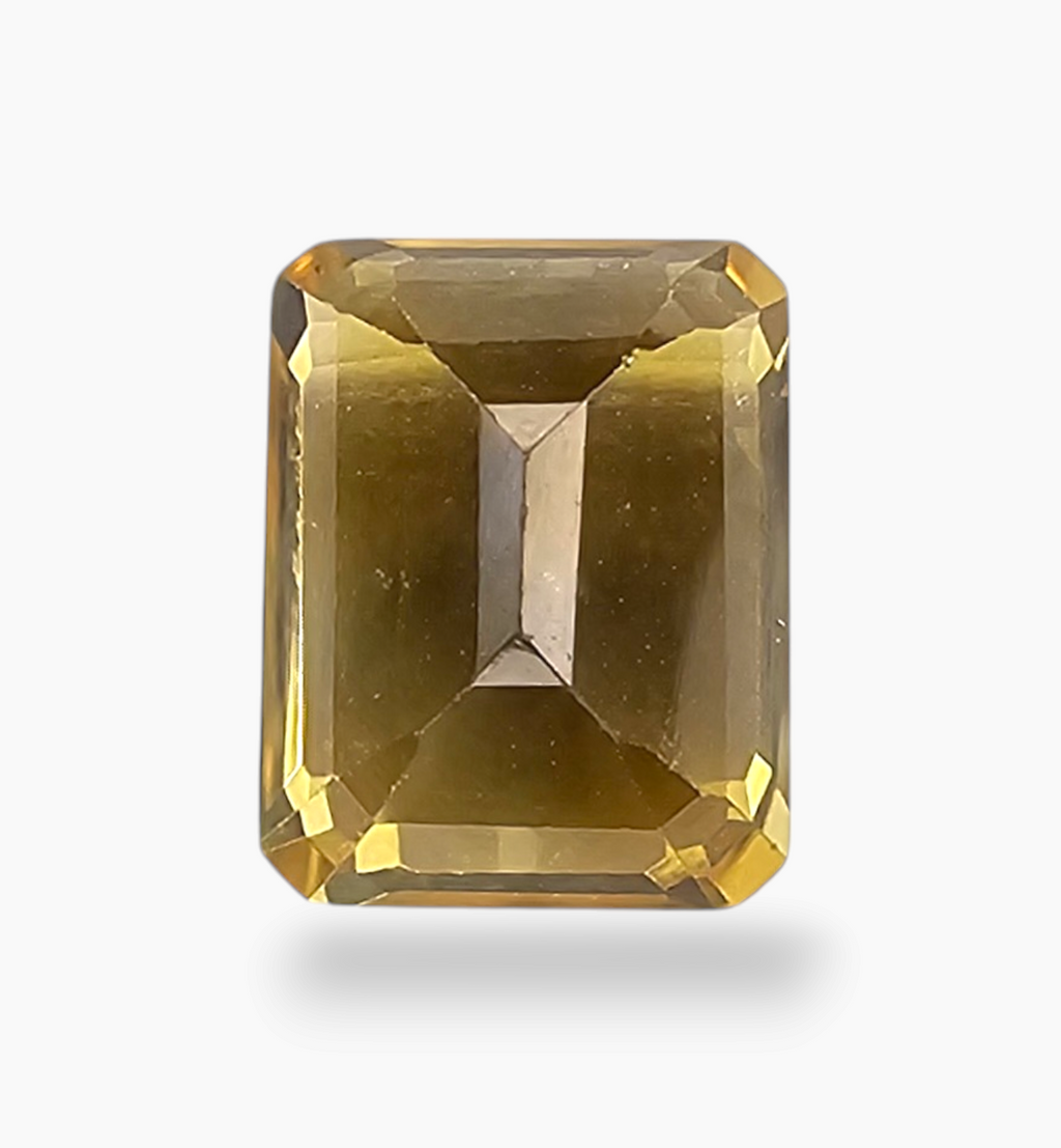 Natural Citrine Crystal 2.55 Carats Emerald Cut Shape Size 9x7mm