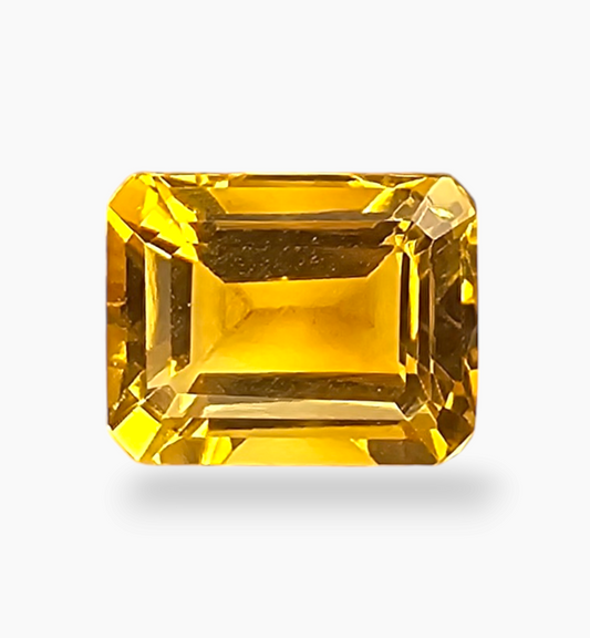 Natural Citrine Crystal 2.55 Carats Emerald Cut Shape Size 9x7mm