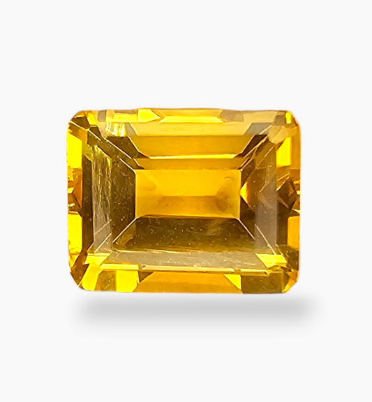 Natural Citrine Crystal 2.61 Carats Emerald Cut Shape Size 9x7mm