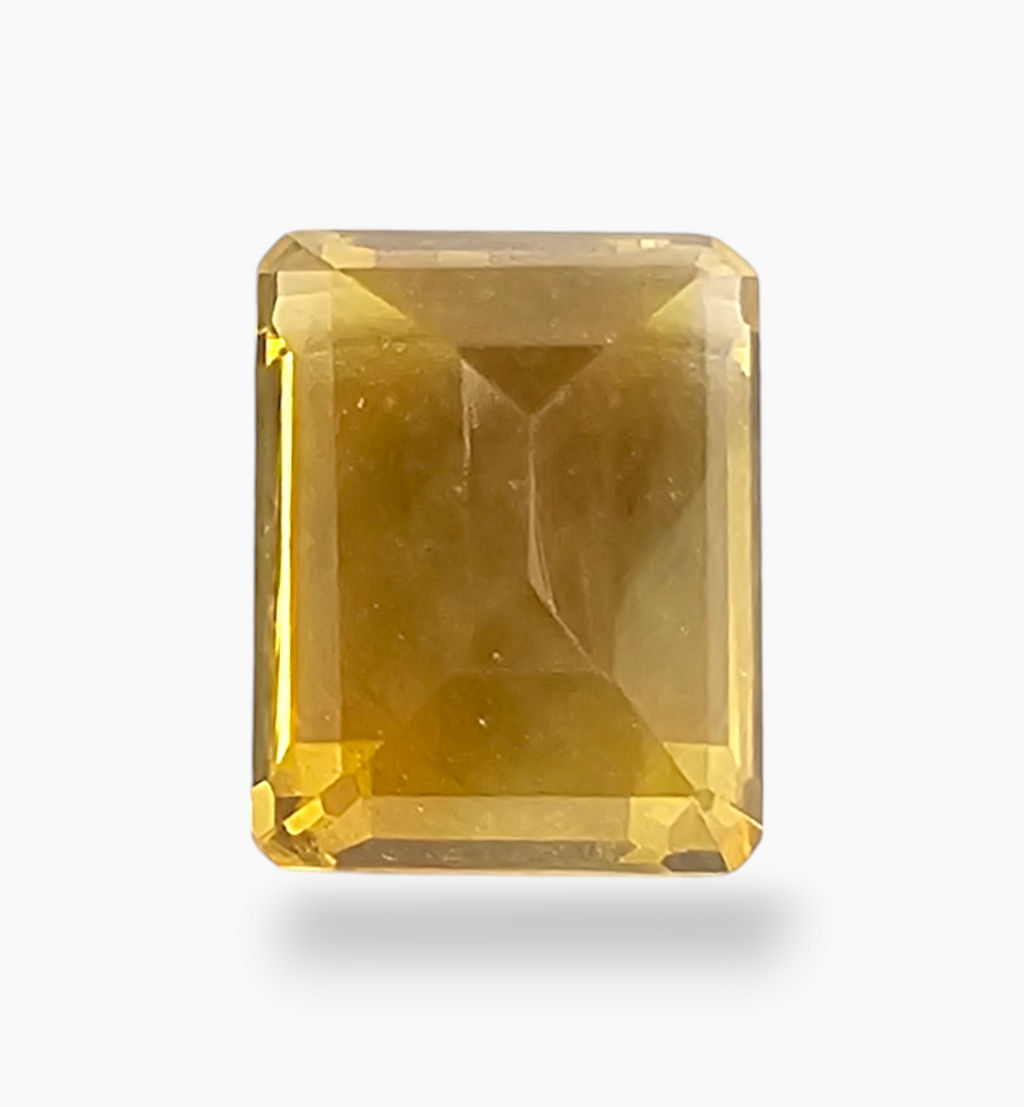 Natural Citrine Crystal 2.61 Carats Emerald Cut Shape Size 9x7mm