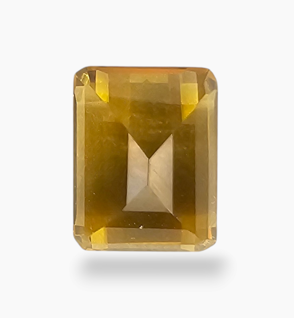 Natural Citrine Crystal 2.80 Carats Emerald Cut Shape Size 9x7mm