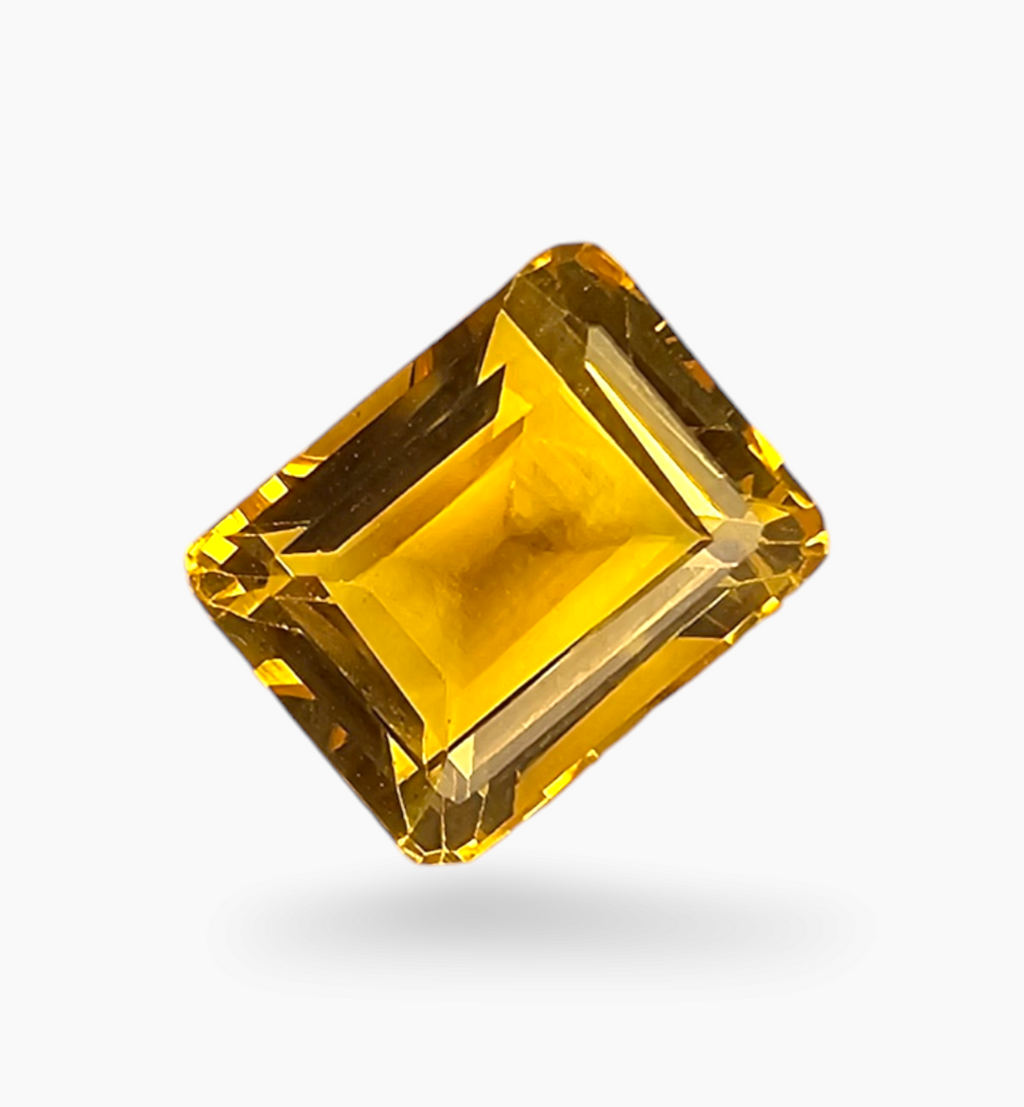 Natural Citrine Crystal 2.80 Carats Emerald Cut Shape Size 9x7mm