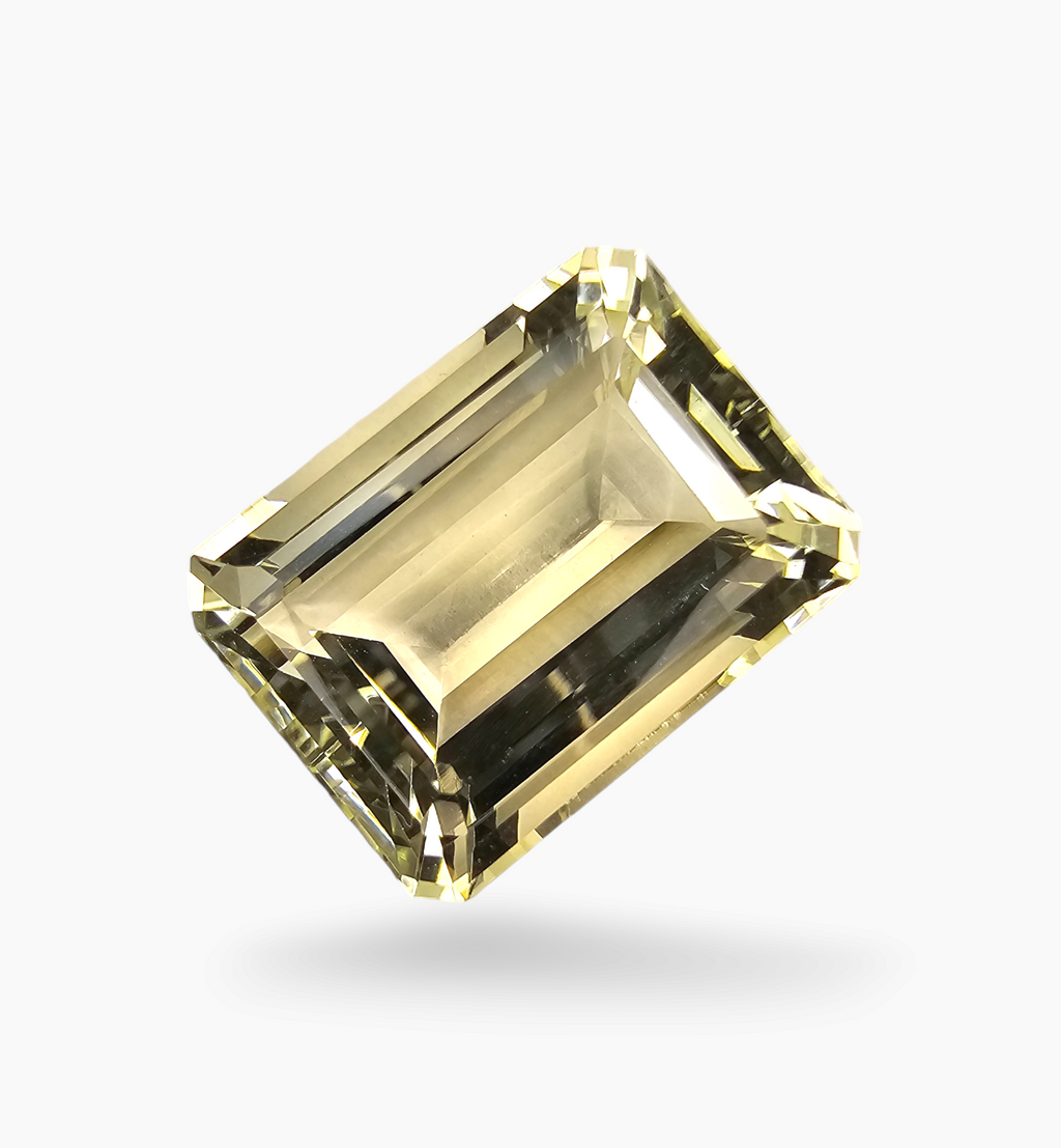 Natural Citrine Stone 22.46 Carats Emerald Cut Shape Size 20x14.8mm