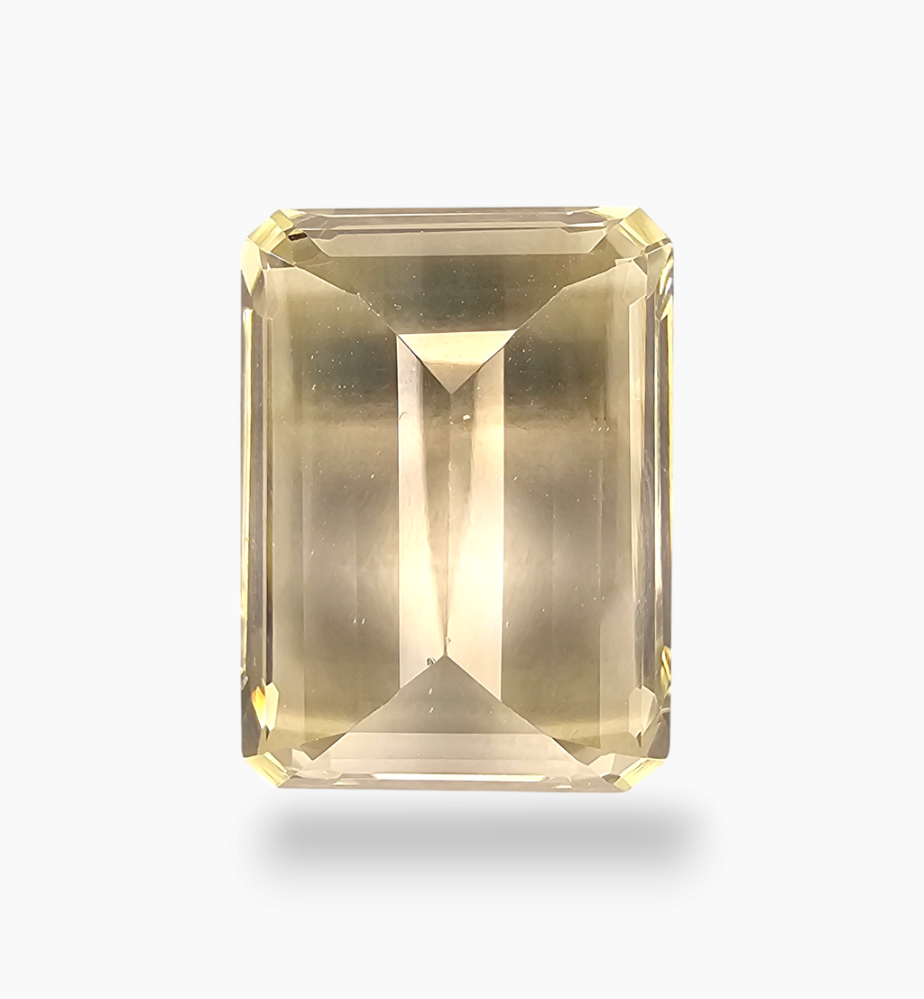 Natural Citrine Stone 22.46 Carats Emerald Cut Shape Size 20x14.8mm