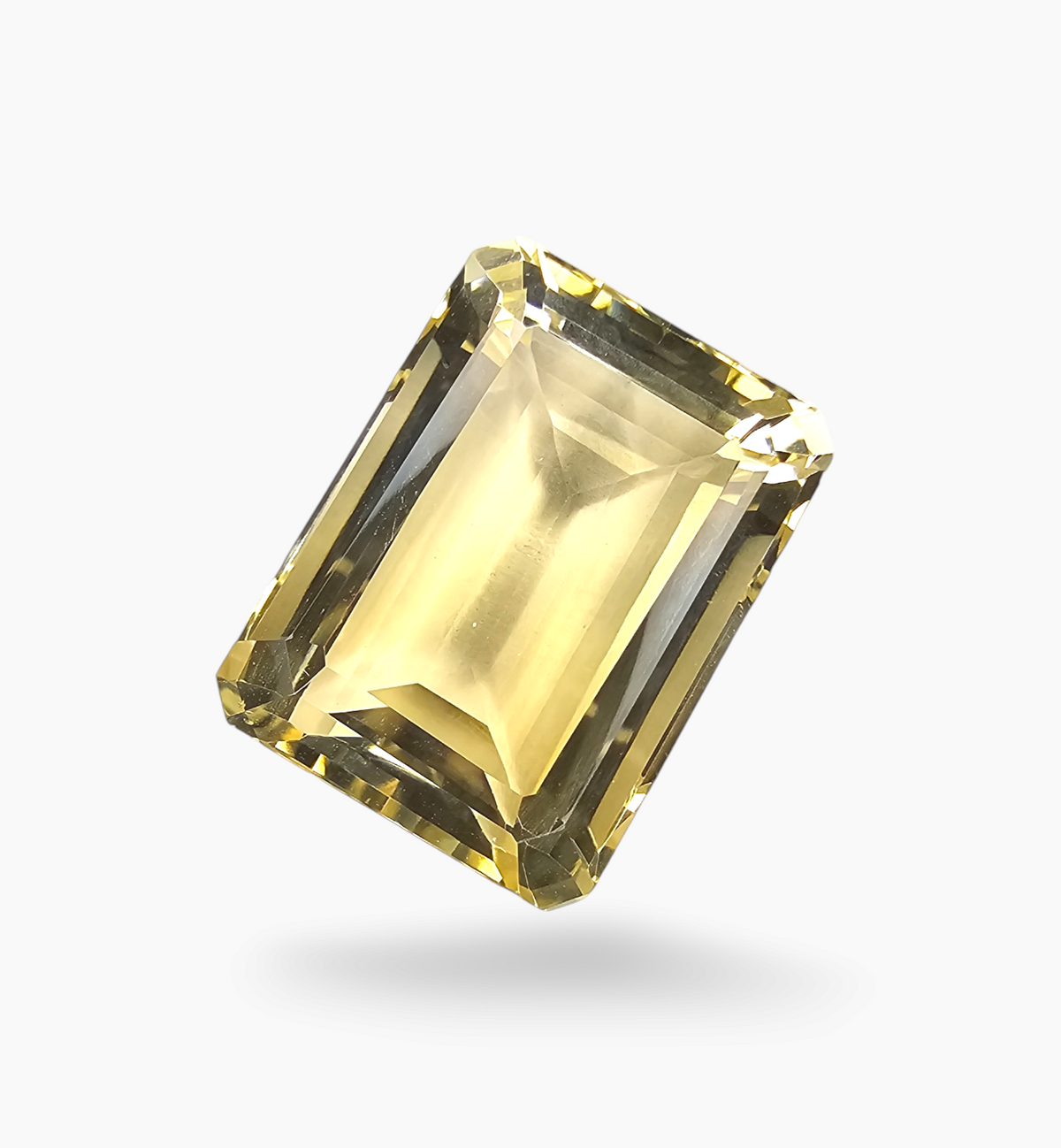 Natural Citrine Stone 23.49 Carats Emerald Cut Shape Size 20x14.8mm