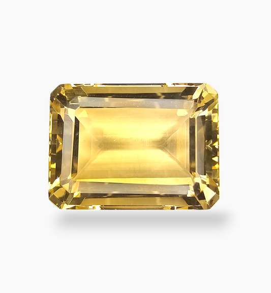 Natural Citrine Stone 23.49 Carats Emerald Cut Shape Size 20x14.8mm