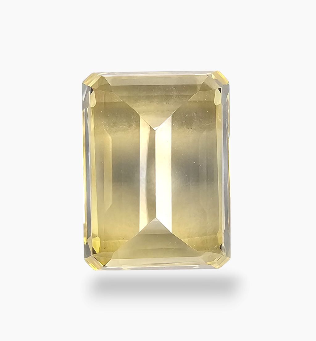 Natural Citrine Stone 23.49 Carats Emerald Cut Shape Size 20x14.8mm