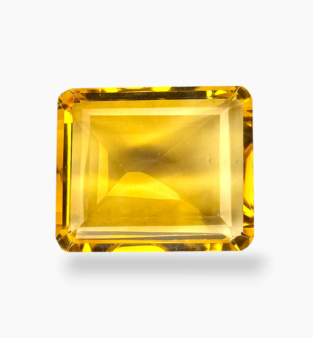 Natural Citrine Stone 24.99 Carats Emerald Cut Shape Size 22x18.7mm