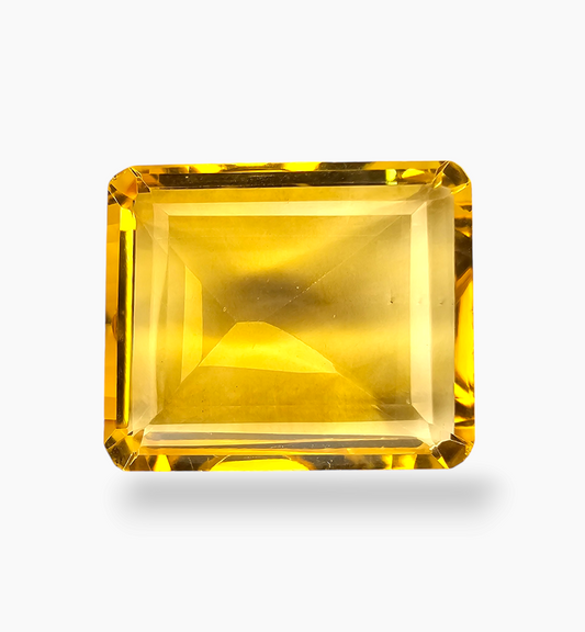 Natural Citrine Stone 24.99 Carats Emerald Cut Shape Size 22x18.7mm