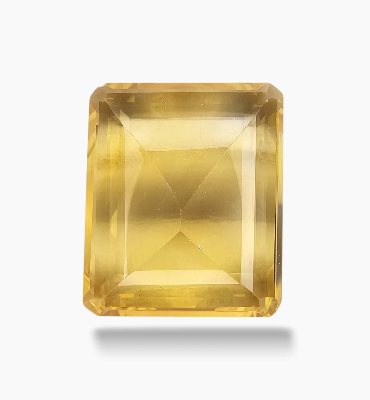 Natural Citrine Stone 24.99 Carats Emerald Cut Shape Size 22x18.7mm