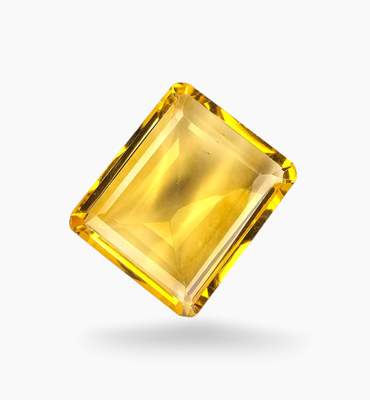 Natural Citrine Stone 24.99 Carats Emerald Cut Shape Size 22x18.7mm