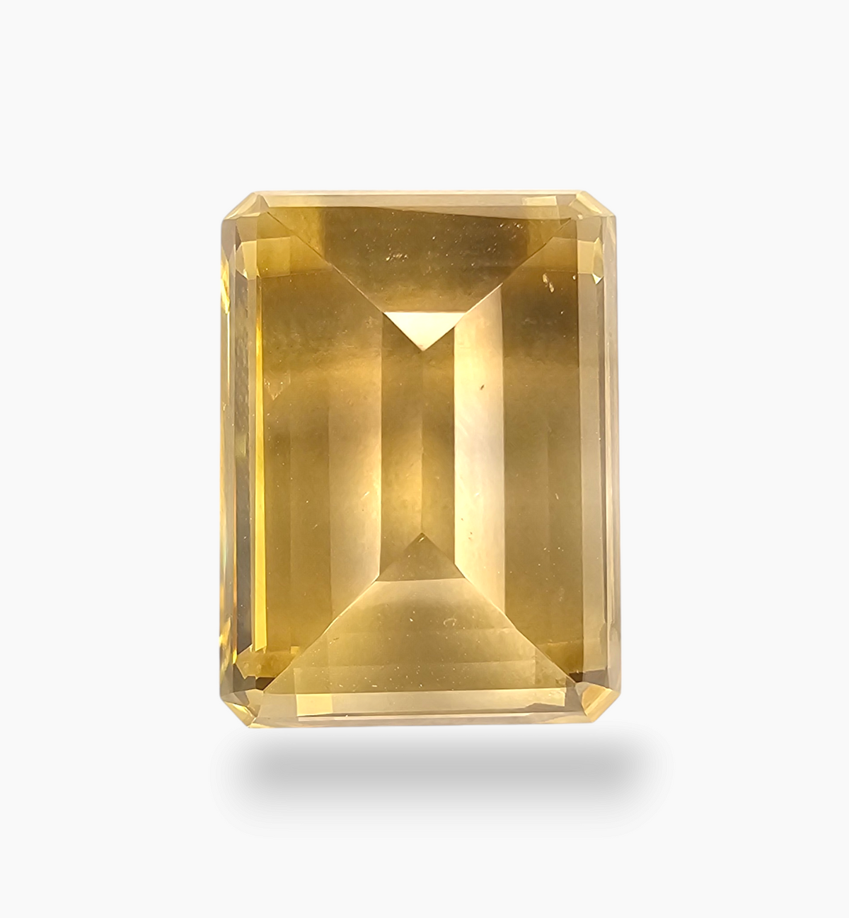 Natural Citrine Stone 25.58 Carats Emerald Cut Shape Size 12x10mm