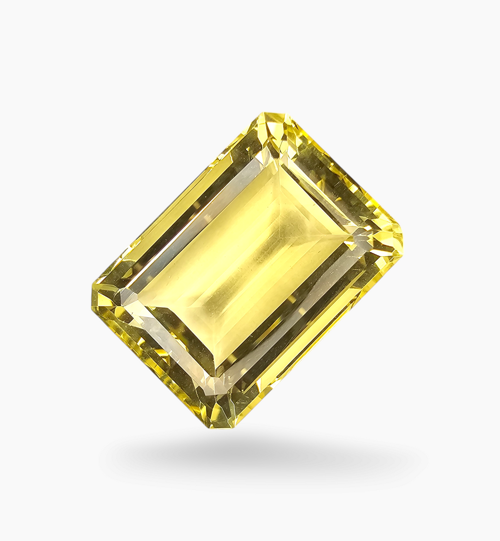 Natural Citrine Stone 29.88 Carats Emerald Cut Shape Size 21x16mm