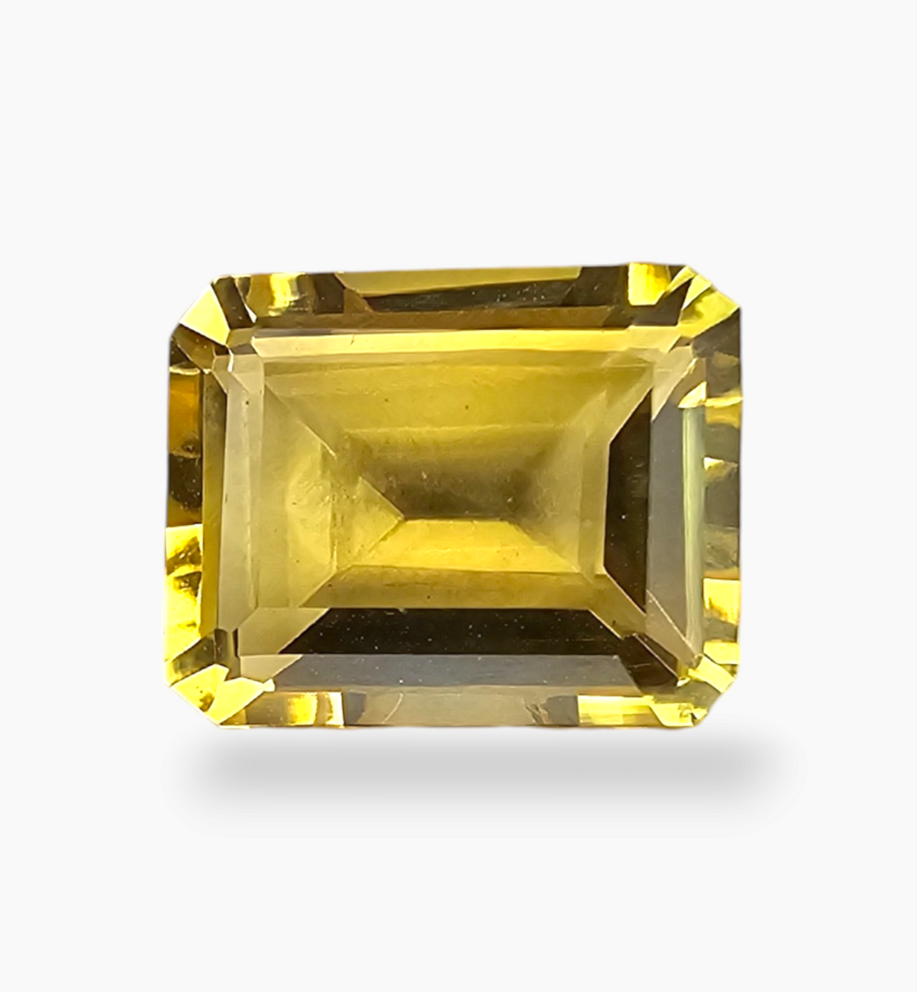 Natural Citrine Crystal 3.26 Carats Emerald Cut Shape Size 10x8mm