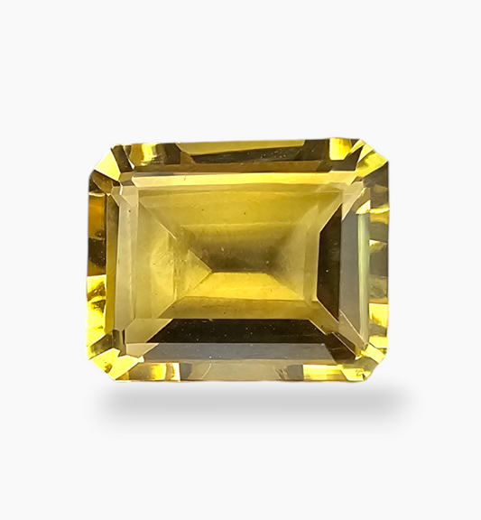 Natural Citrine Crystal 3.26 Carats Emerald Cut Shape Size 10x8mm