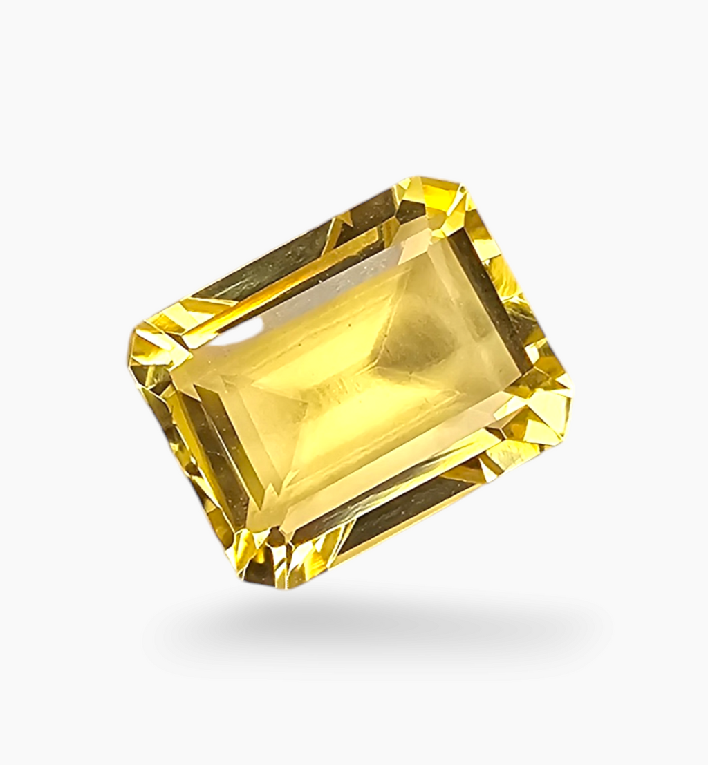 Natural Citrine Crystal 3.30 Carats Emerald Cut Shape Size 10x8mm