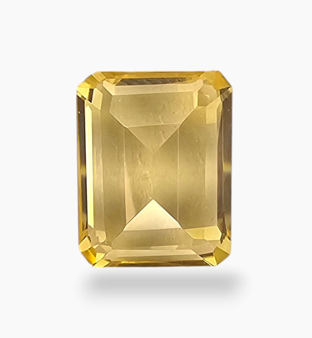 Natural Citrine Crystal 3.30 Carats Emerald Cut Shape Size 10x8mm