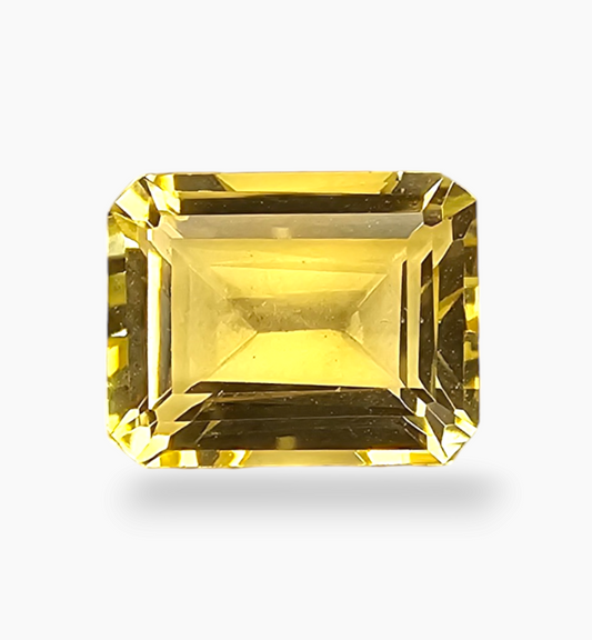 Natural Citrine Crystal 3.32 Carats Emerald Cut Shape Size 10x8mm