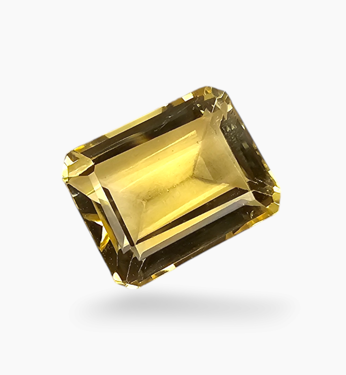 Natural Citrine Crystal 3.37 Carats Emerald Cut Shape Size 10x8mm