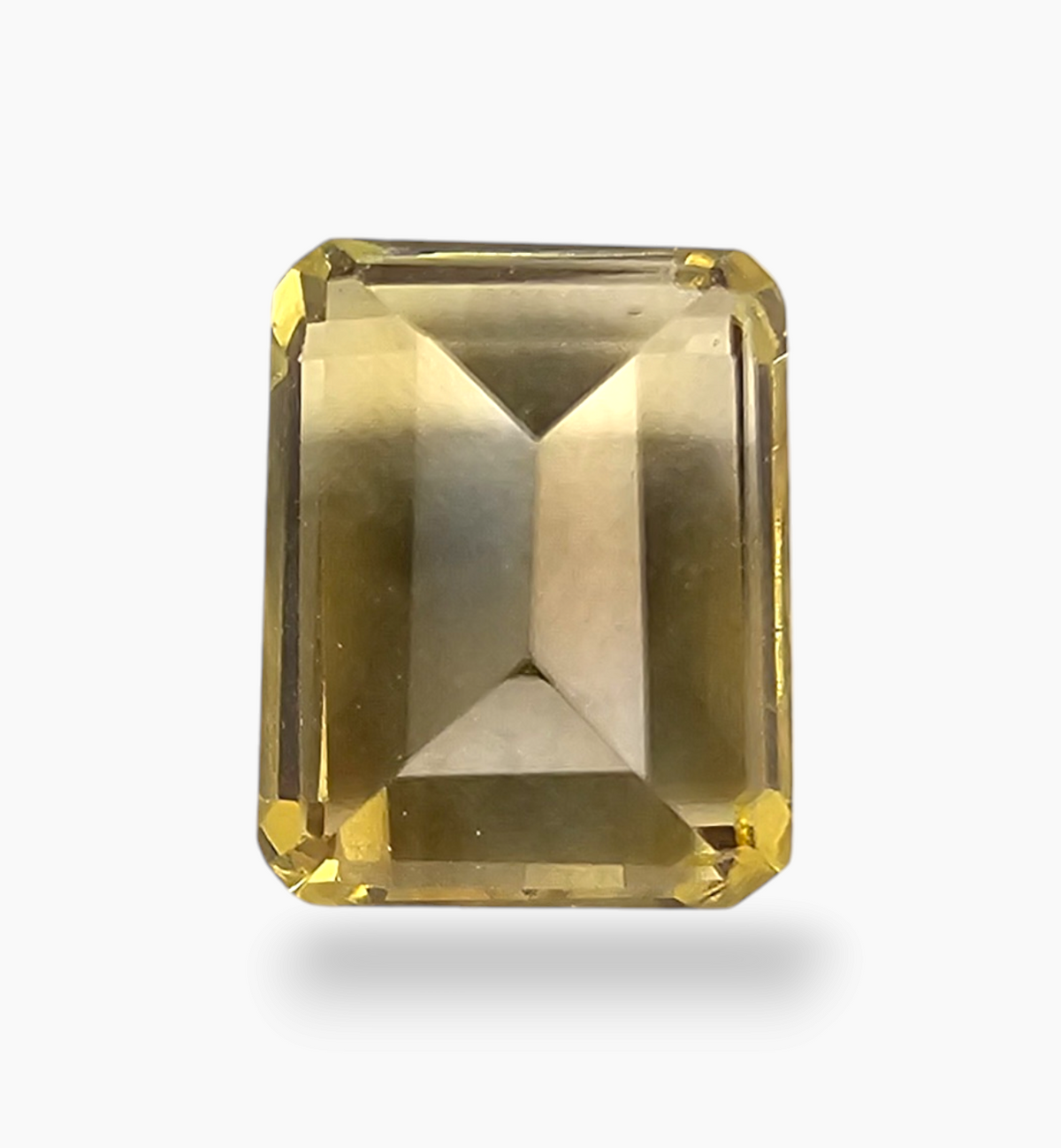 Natural Citrine Crystal 3.37 Carats Emerald Cut Shape Size 10x8mm